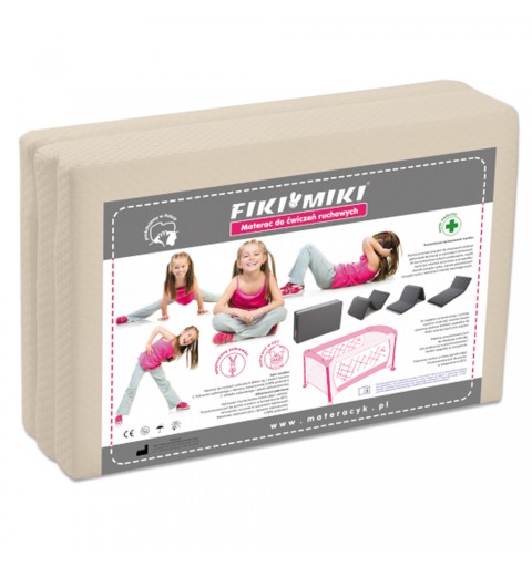 Fiki Miki - Materac do ćwiczeń ruchowych 120x60x5 | beżowe